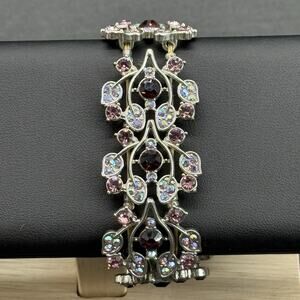 Danbury Mint Cherry Blossom Stretch Bracelet Seasonal Sensations Purple Pink